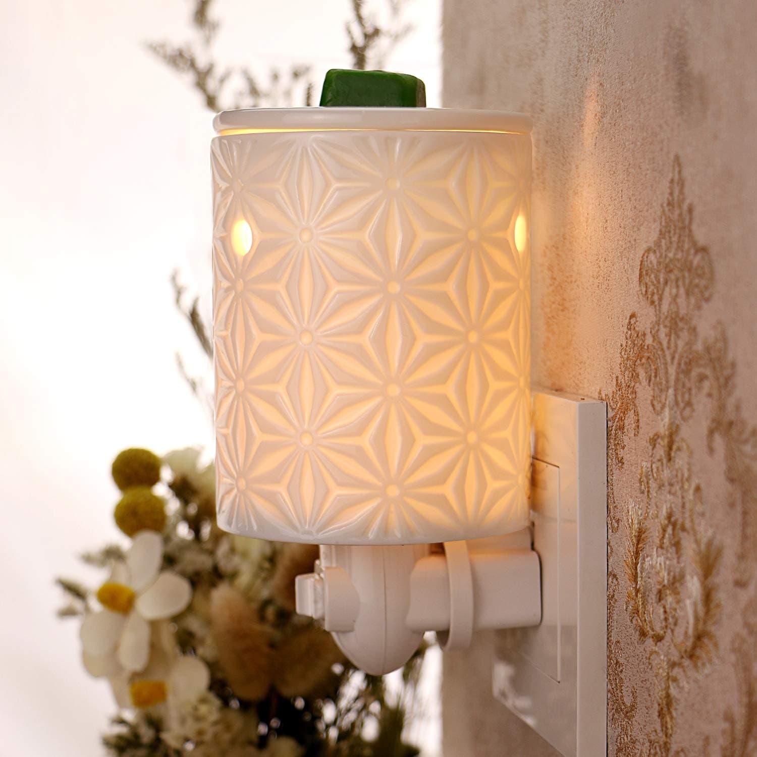 STAR MOONWax Warmer Plug in for Home Décor, Plug in Wax Outlet Warmer, Home Fragrance Diffuser, No Flame, Removable Dish, with One More Bulb (Amaryllis)