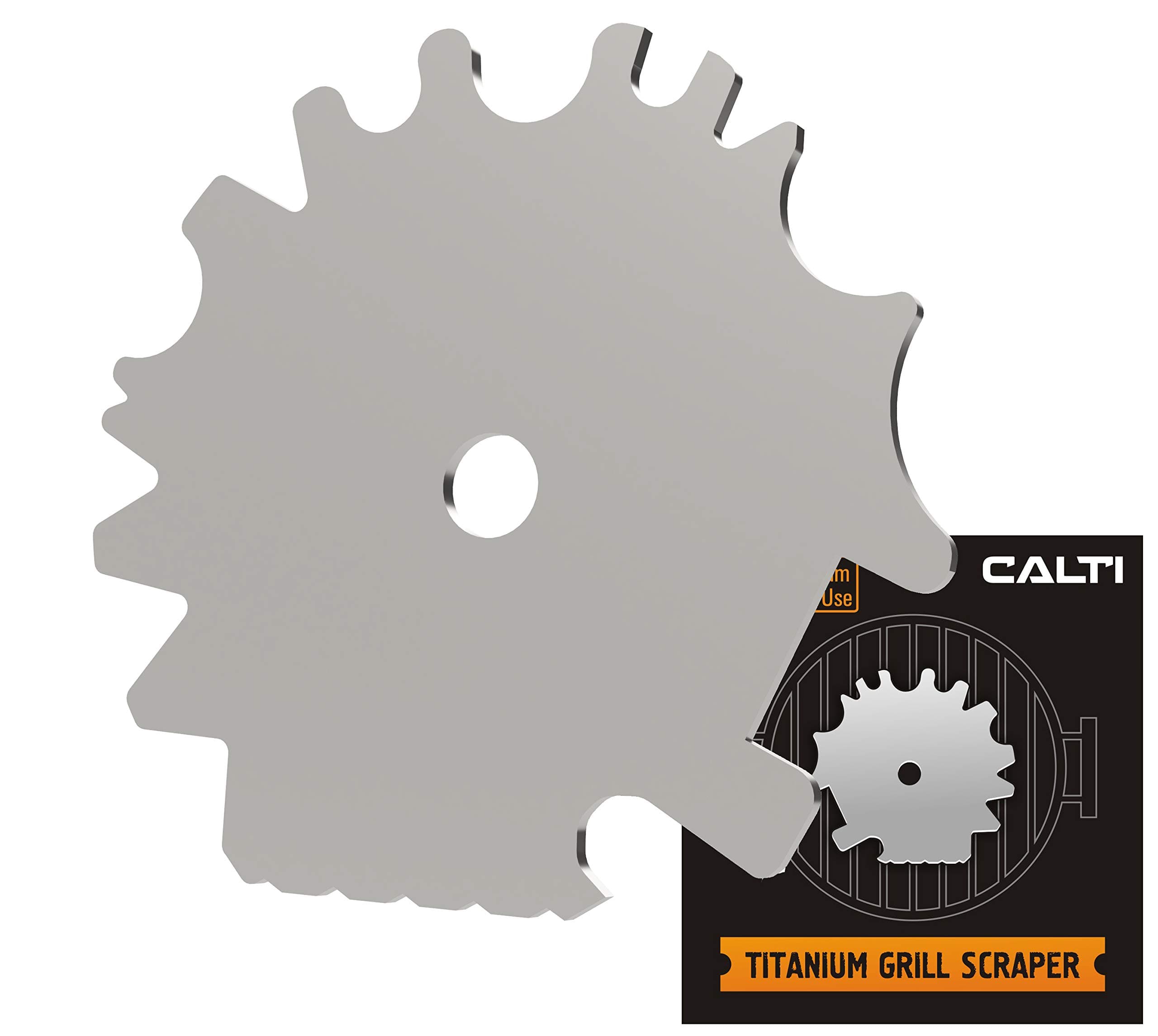 Titanium Grate Grill Scraper - Heavy Duty Cleaner - BBQ Cleaning Tool – The Safest Grill Scrubber for Effective Quick BBQ Grate Grills and Griddle Cleaning - Bottle Opener