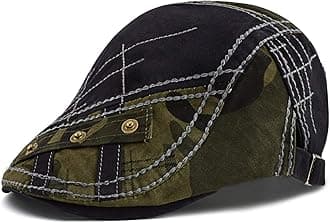 Men Beret Hat Cotton Buckle Adjustable Newsboy Hats Cabbie Gatsby Cap