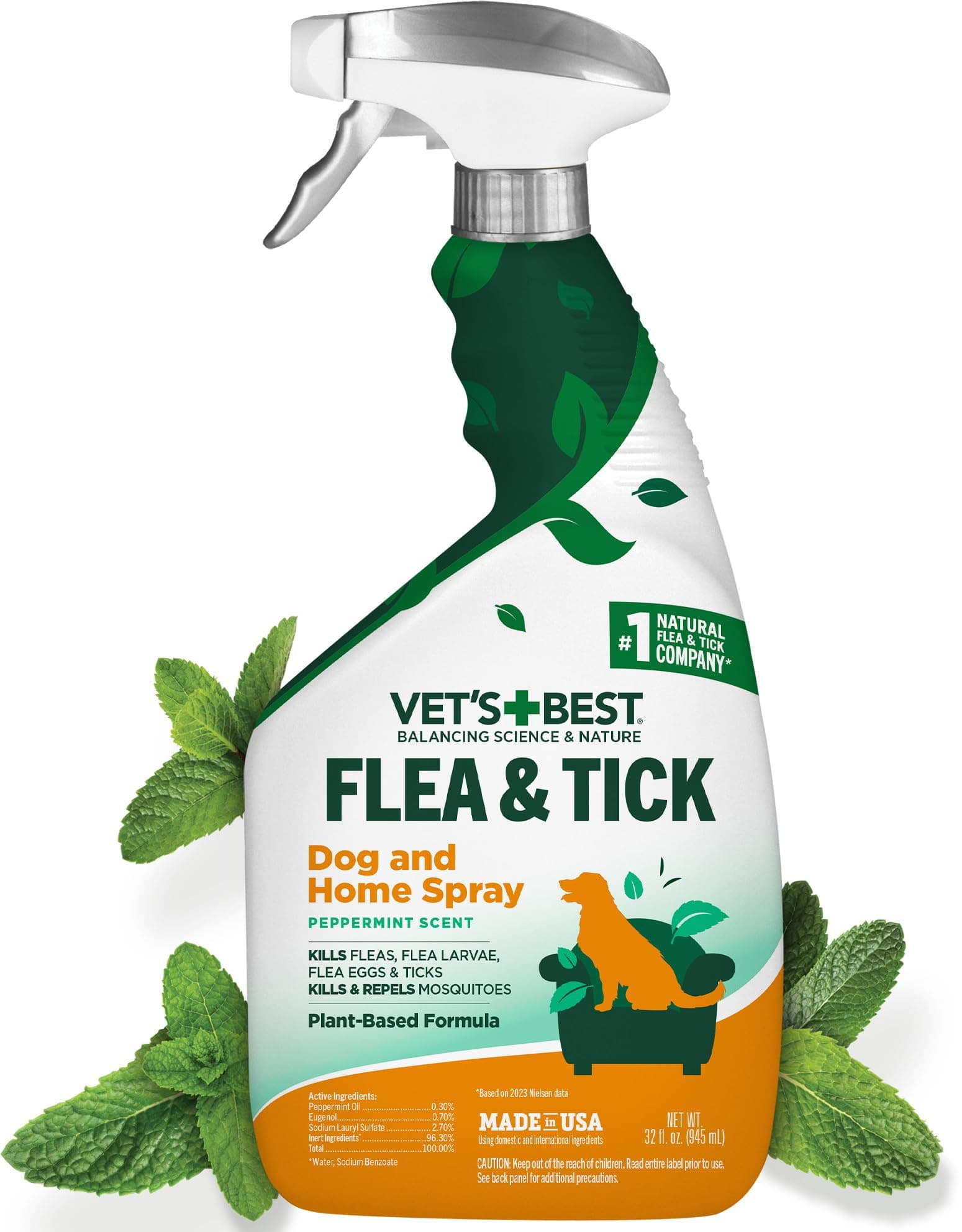 Vet's Best Natural Flea + Tick Home Spray, 32 oz