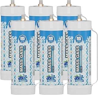 MassGass Cream Charger 3.3L Tanks 2112g×6 Whipped Cream Charger Cylinder Food Grade Blueberry Flavor for Whipped Cream Dispenser, 6-Pack