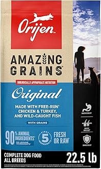 Amazing Grains High Protein Dry Dog Food Original Recipe 22.5lb Bag