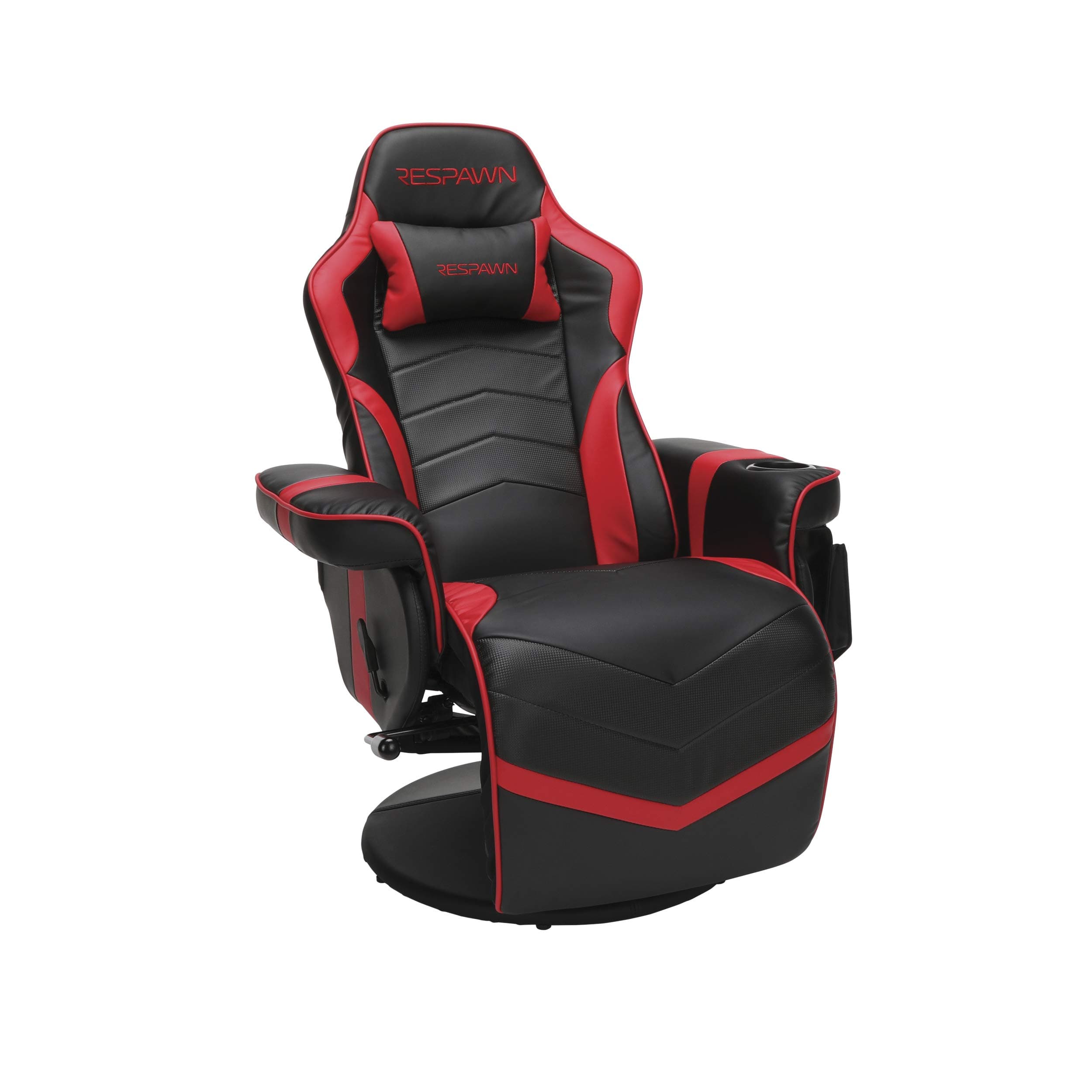 Respawn 900 Console Gaming Recliner with Footrest and Lumbar Support - Comfortable Ergonomic Gaming Chair with Headrest, No Wheels, Reclining, Heavy Duty, Racing Style Video Game Chairs - Red