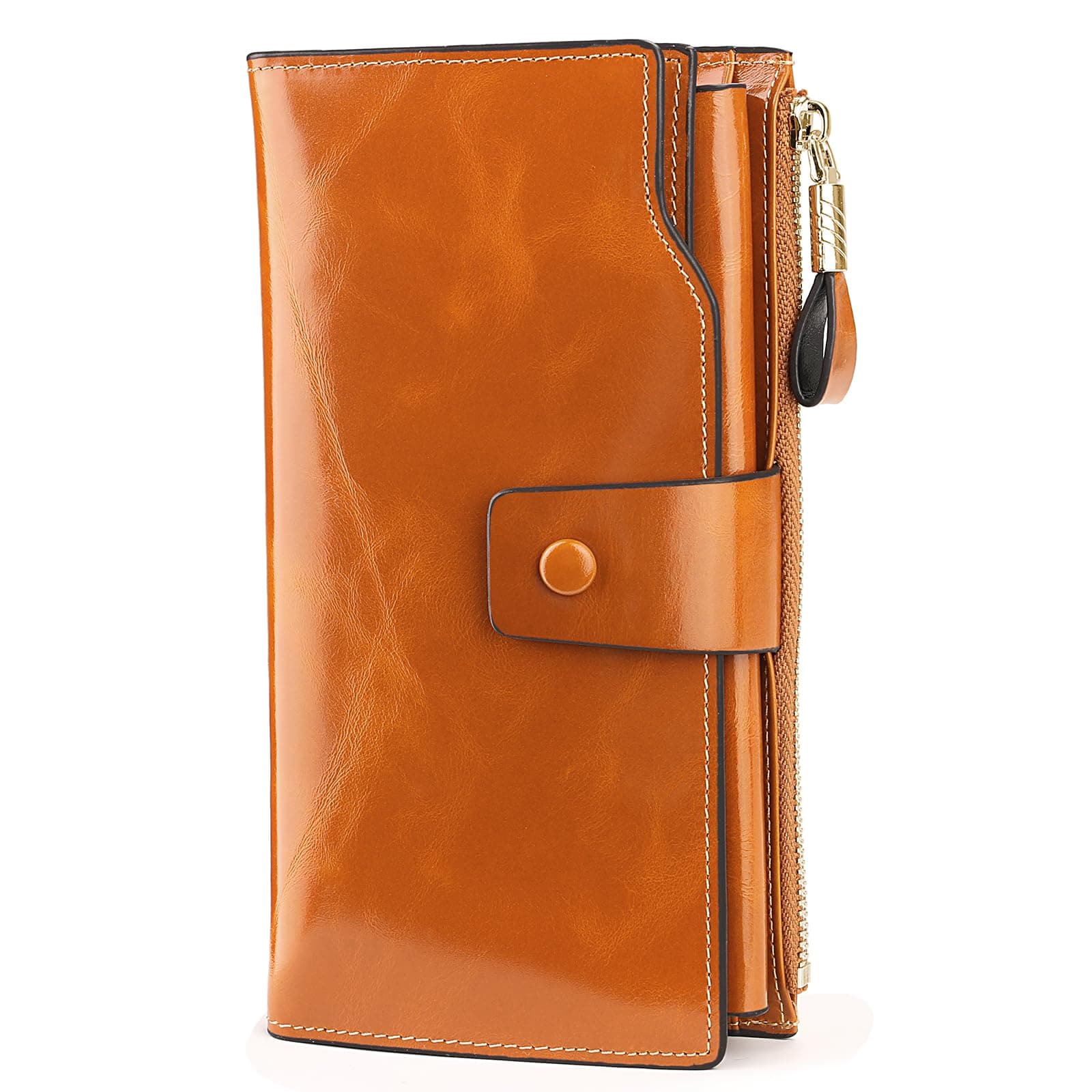 YALUXE Women's Genuine Leather Wallet RFID Blocking Multi Card Holder with Cell Phone Pocket Mothers Day Gifts