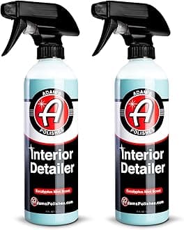 Adam's Polishes Interior Detailer 16 fl. oz - Total Car Cleaner, Protectant & Dressing | All Purpose Leather Conditioner | Vinyl, Dashboard, Screen, Seat Cleaner & More - Pack of 2