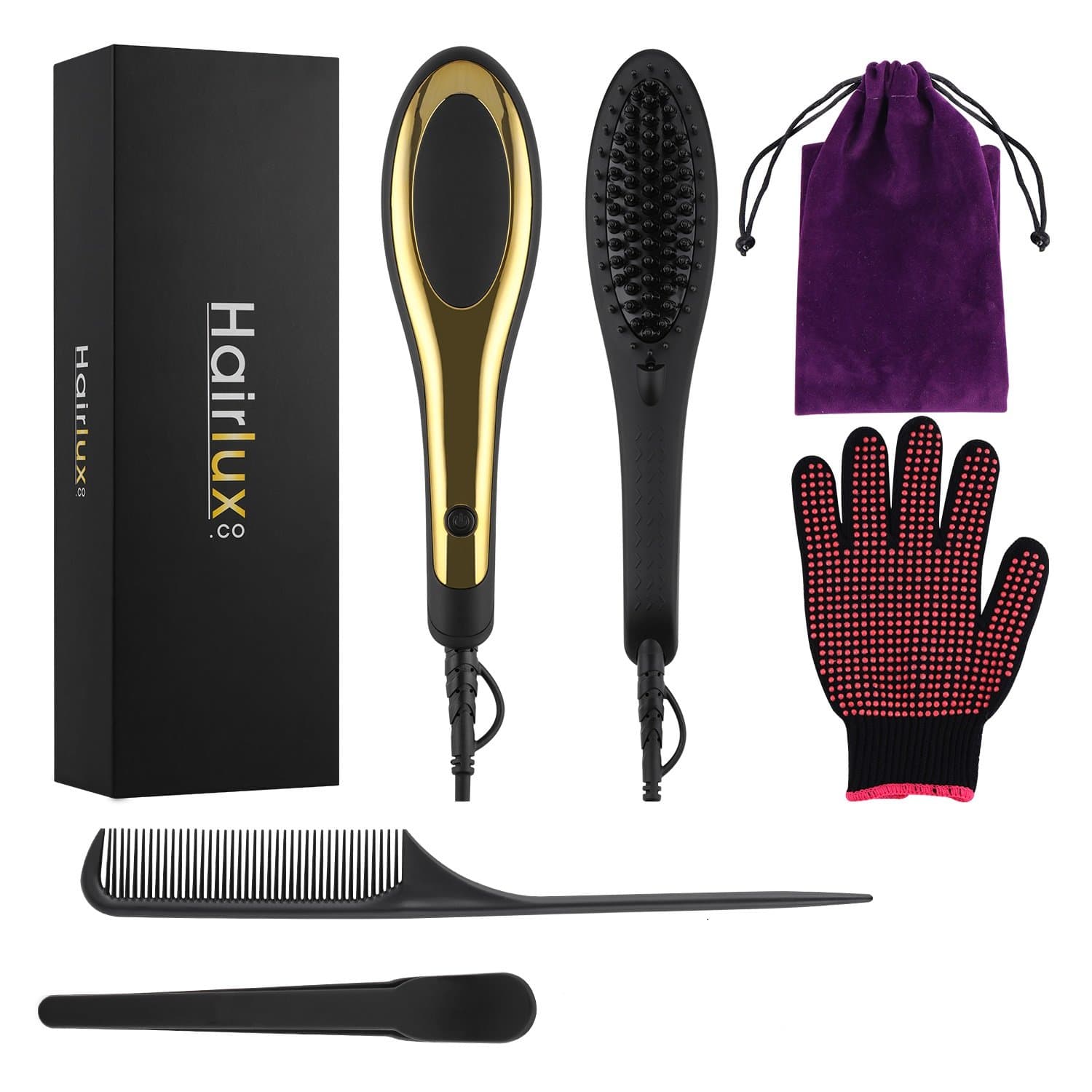 hair straightening brush,Ionic Ceramic Anti Scald Auto Lock Adjustable Temperature Fast Natural Straight Hair Styling,Professional best long hair straightener Comb