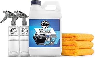 HOL414 Total Interior Cleaner and Protectant, Refill Kit With 2 Dilution Bottles & 3 Premium Microfiber Towels (Safe for Cars, Trucks, SUVs, Jeeps, Motorcycles, RVs & More) 64 fl oz