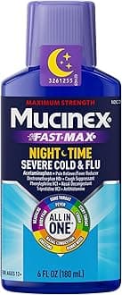 Nightshift Maximum Strength Severe Cold & Flu, Nighttime Multi-Symptom Relief, Pain Reliever, Fever Reducer, Cough Suppressant, Nasal Decongestant, Antihistamine, 6 FL OZ