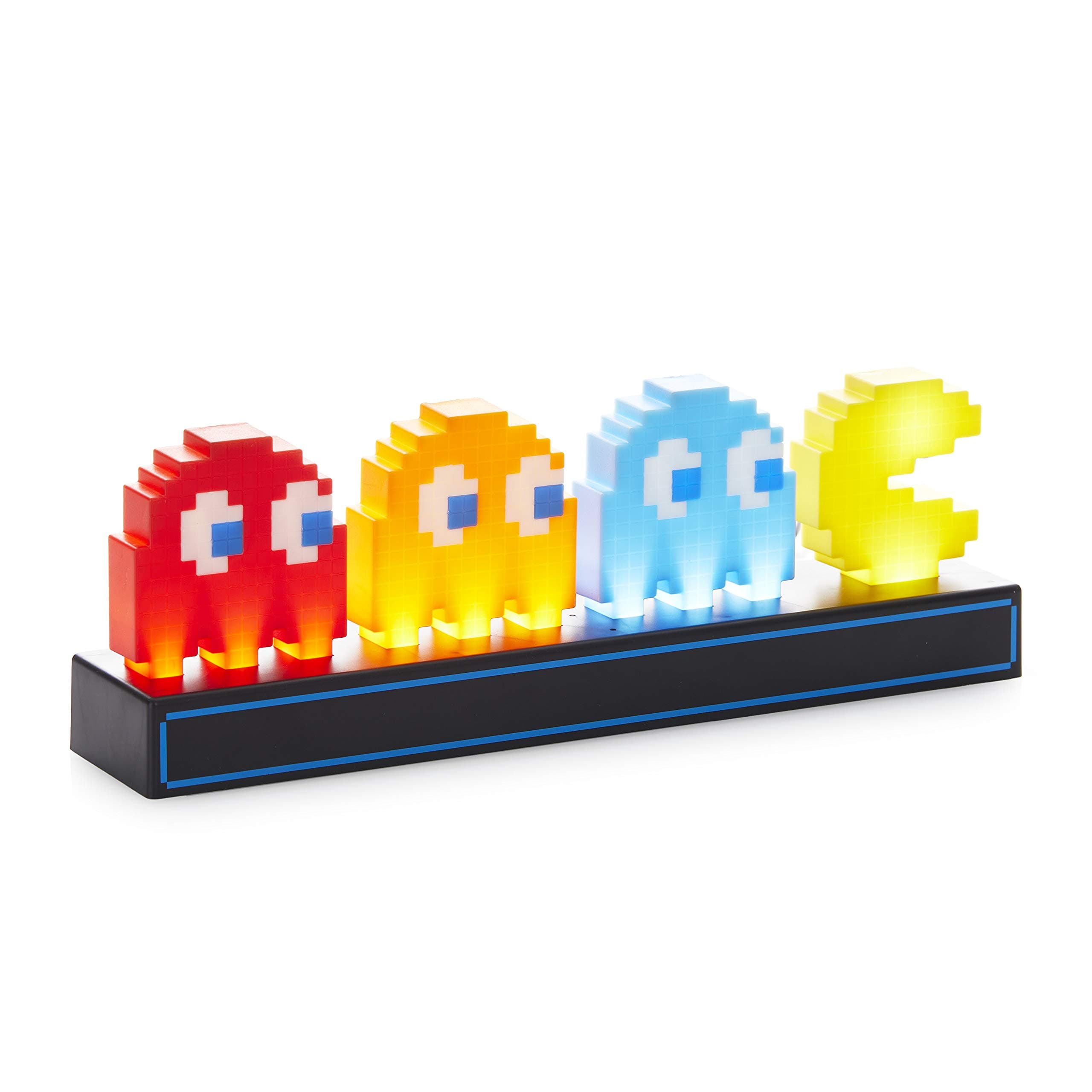 – Pac Man and Ghosts Desk Light - Officially Licensed, Sound Reactive With 3 Light Modes, Powered by USB or Battery, Gaming Room Decor, Retro Gamer Gift | Paladone