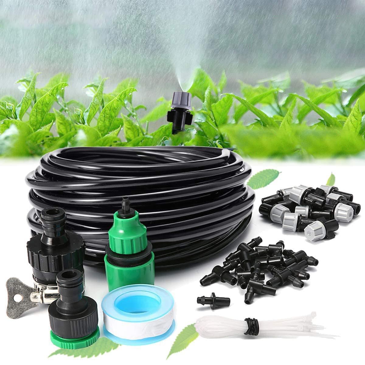 GERM 2023 Garden Watering System,Drip Irrigation Kits for Plants,DIY Micro Drip Irrigation System,Saving Water Automatic Watering Kits(82.02FT Grey )