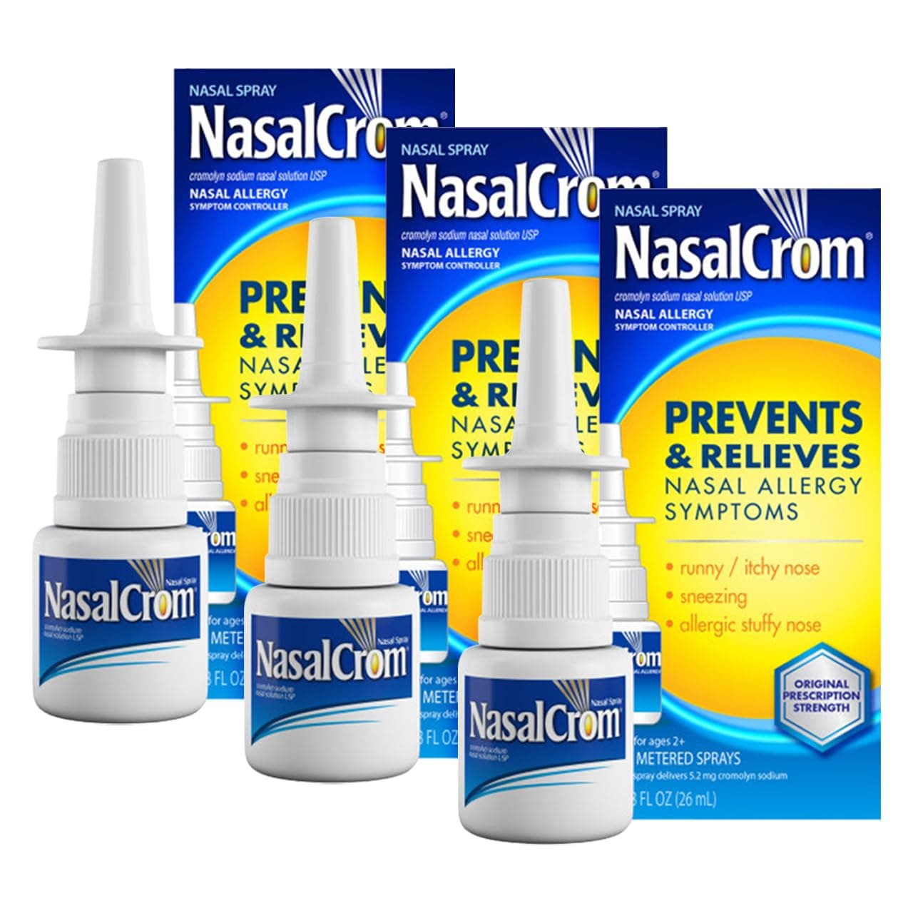 Nasal Spray Allergy Symptom Controller | 200 Sprays | .88 FL OZ (3 Pack)