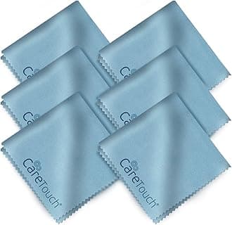 Care Touch Microfiber Cleaning Cloths, 6 Pack - Cleans Glasses, Lenses, Phones, Screens, Other Delicate Surfaces - Large Lint Free Microfiber Cloths - 6"x7"