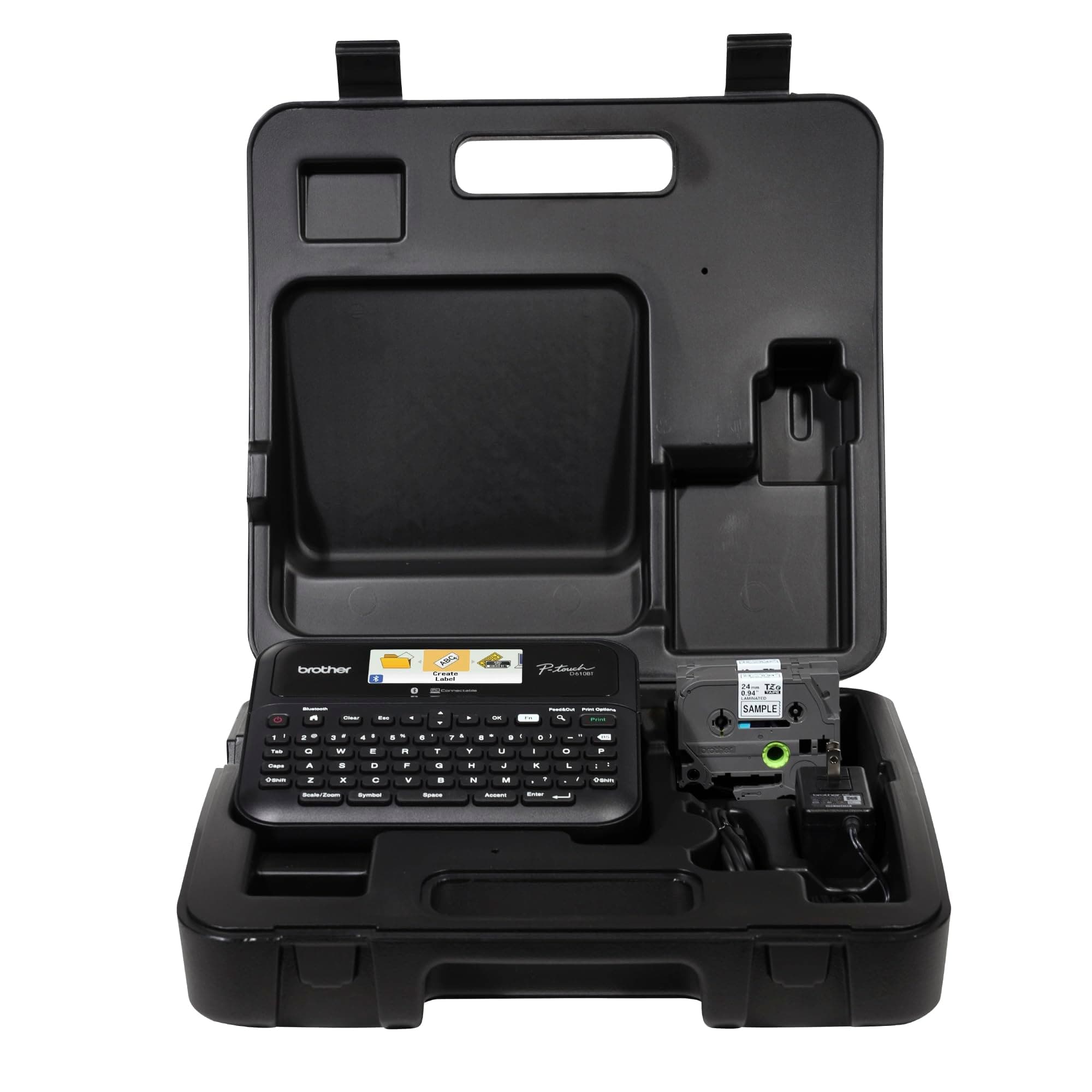 P-Touch PT- D610BTVP Business Professional Connected Label Maker | Connect and Create via Bluetooth® on TZe Label Tapes up to ~1 inch