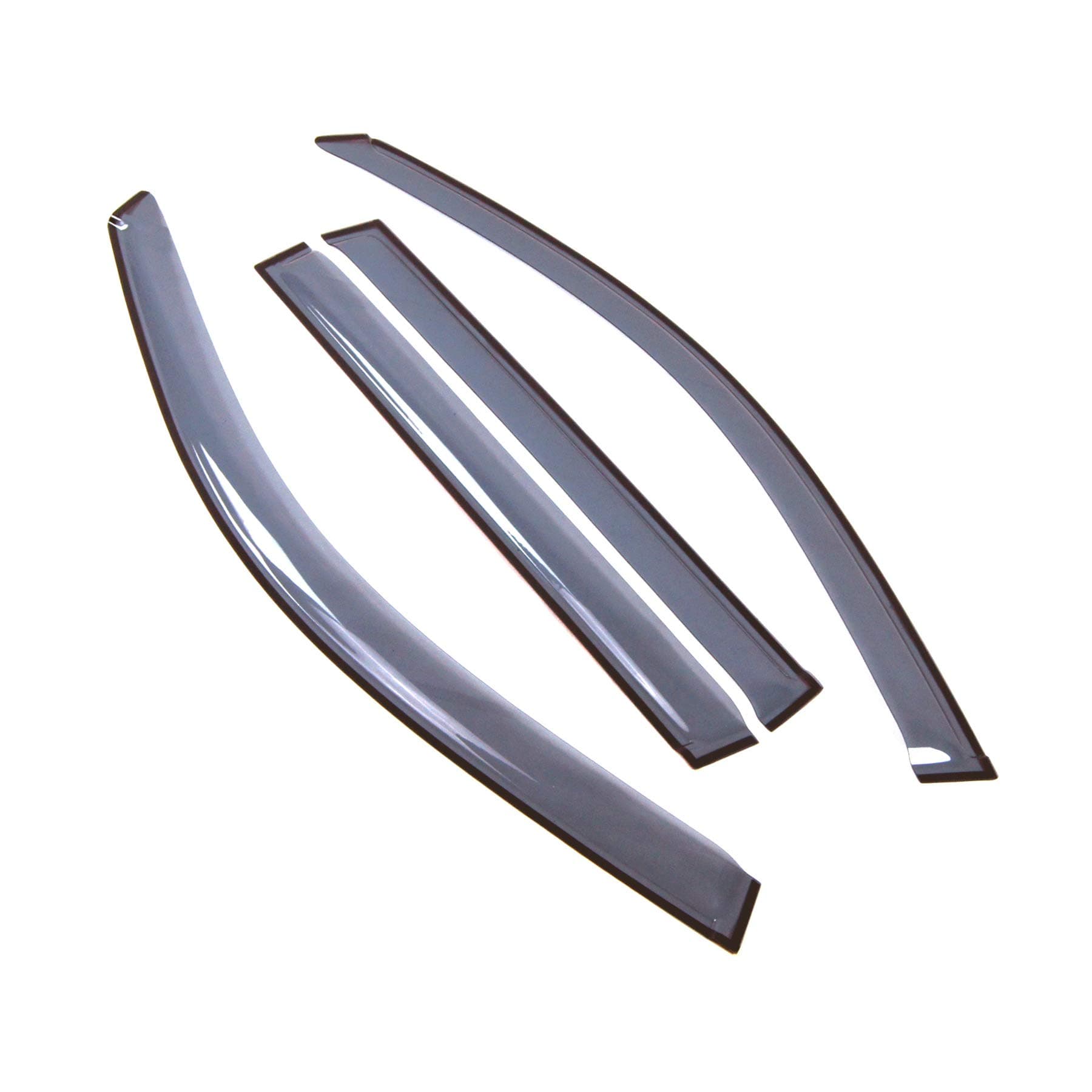 Tuningpros LGWV2-708 - Compatible With 2003-2009 Lexus GX470, 4 Pcs Set Outside Mount Window Visor Deflector Rain Guard Light Tinted