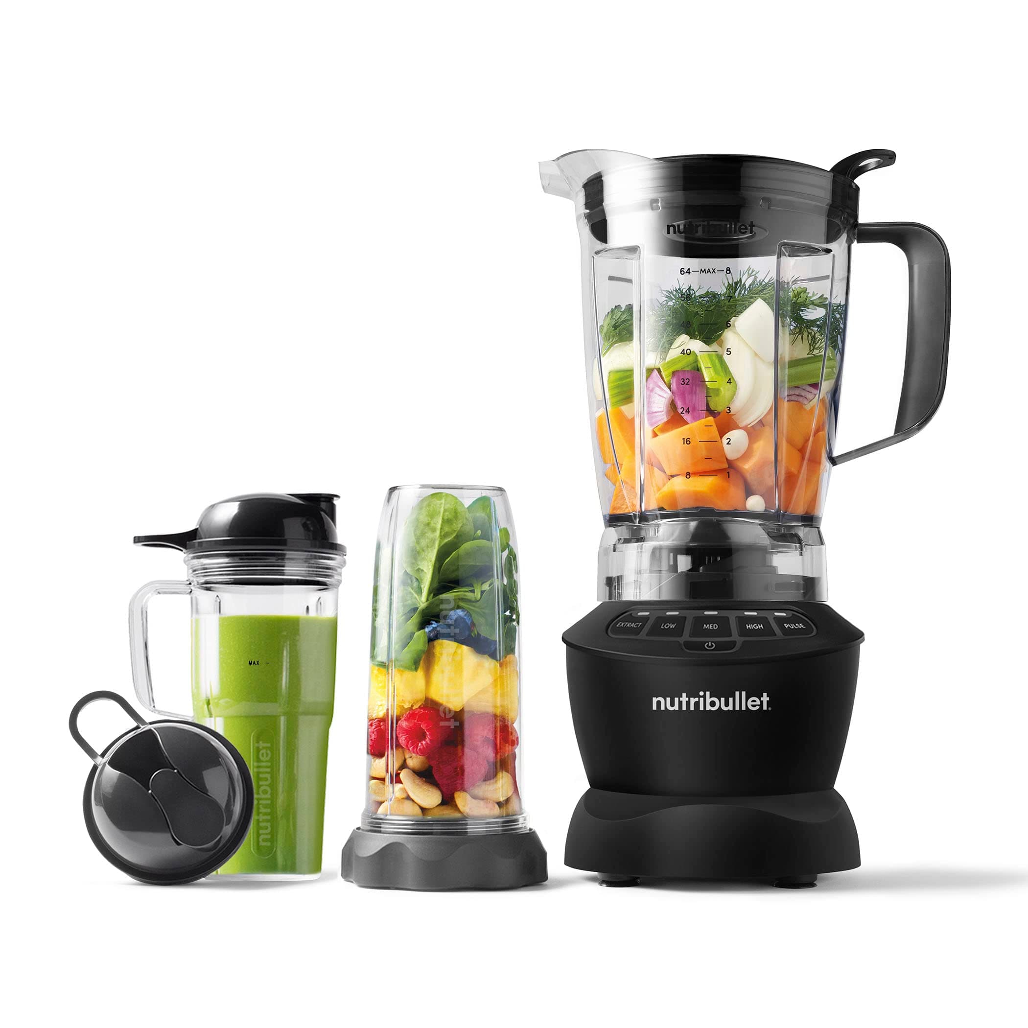 1200W Full Size Blender Combo - Matte Black