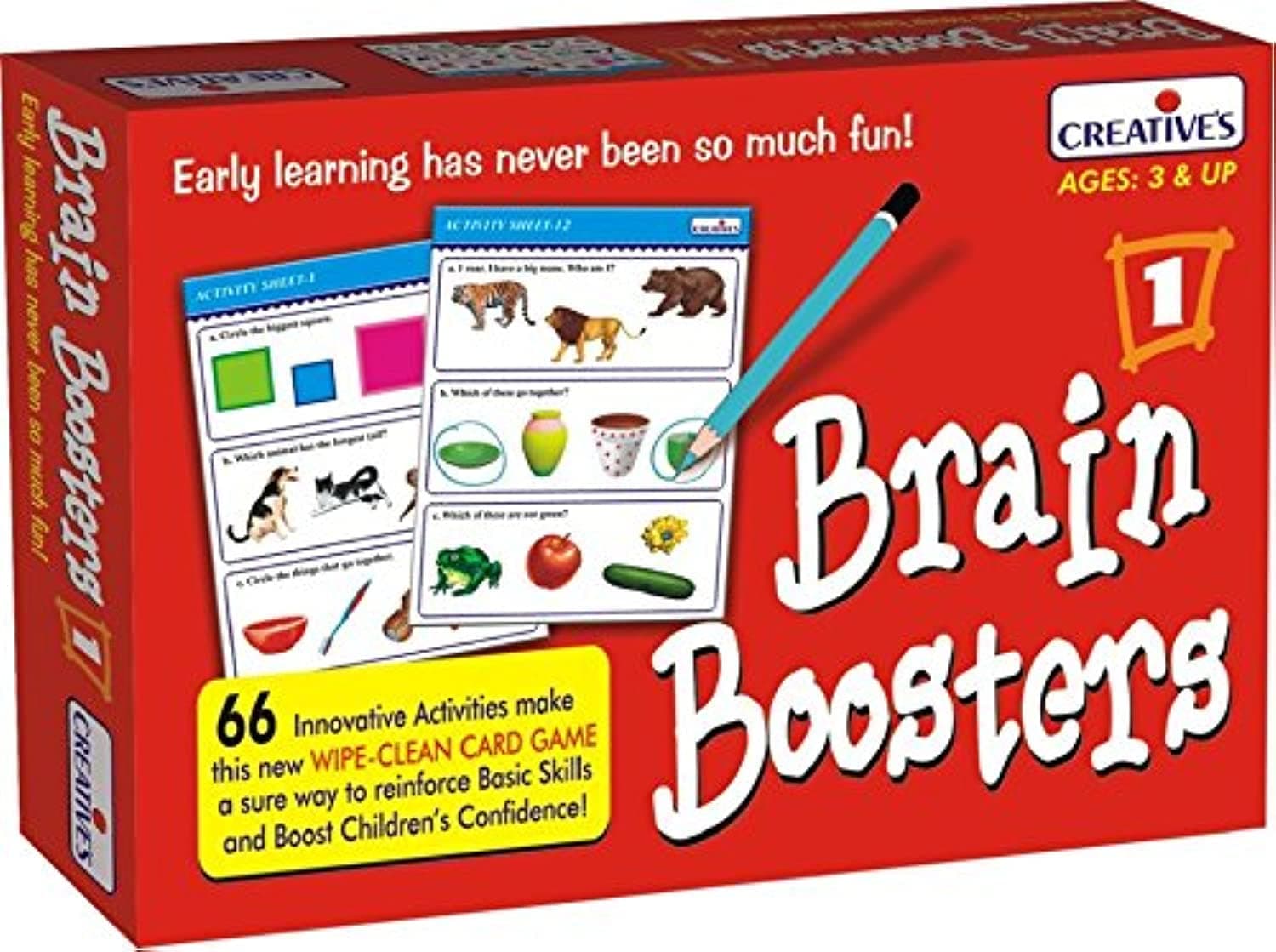 Educational Aids P. Ltd. Men's, Women's 0987 Brain Boosters - I For Adult,66 Pieces