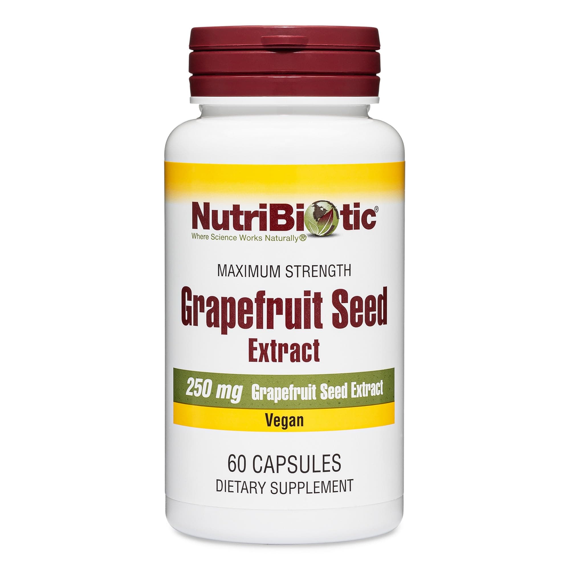 NutriBiotic, Grapefruit Seed Extract, 250 mg , 60 Capsules NBC-01006