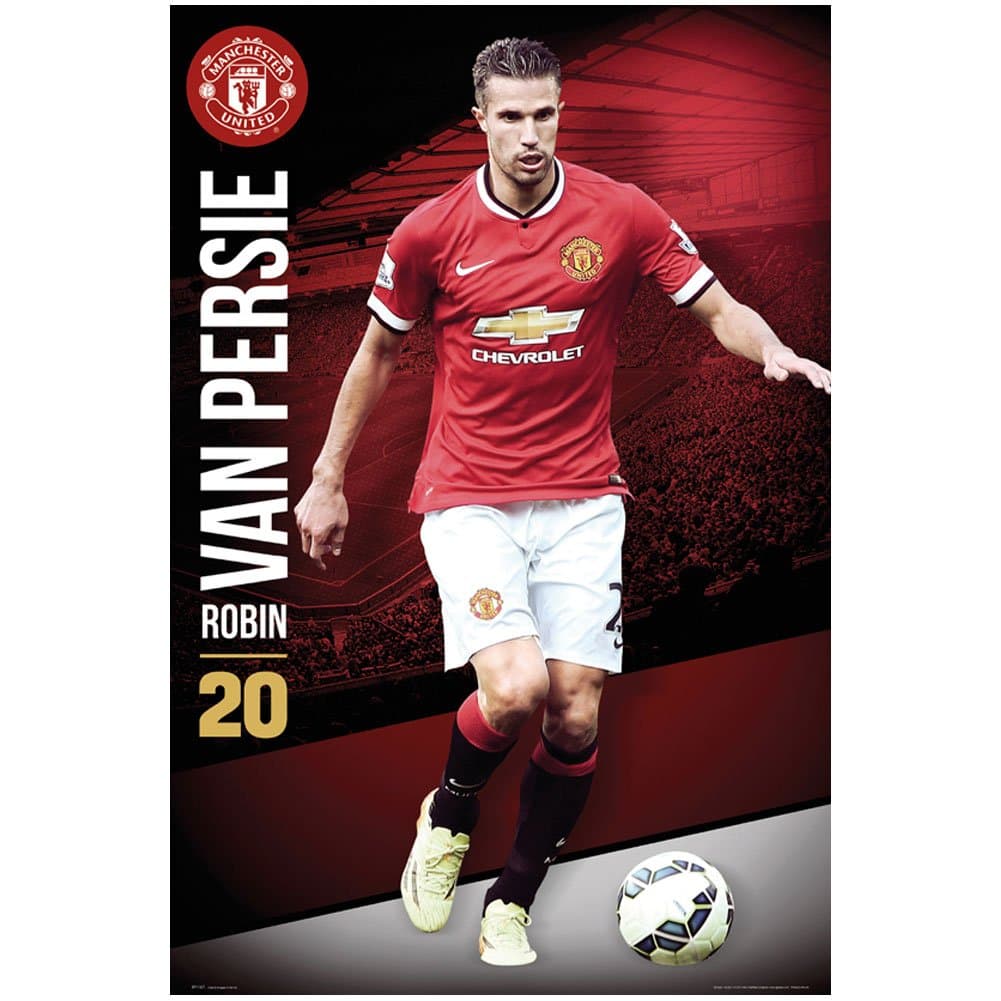 Robin Van Persie Manchester United Action Poster
