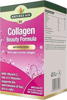 Collagen Beauty Formula – Marine Collagen with Vitamin C, Zinc, Biotin & B Vitamins – Supports Skin, Hair & Nail Health – High Strength Natural Supplement – 90 Capsules