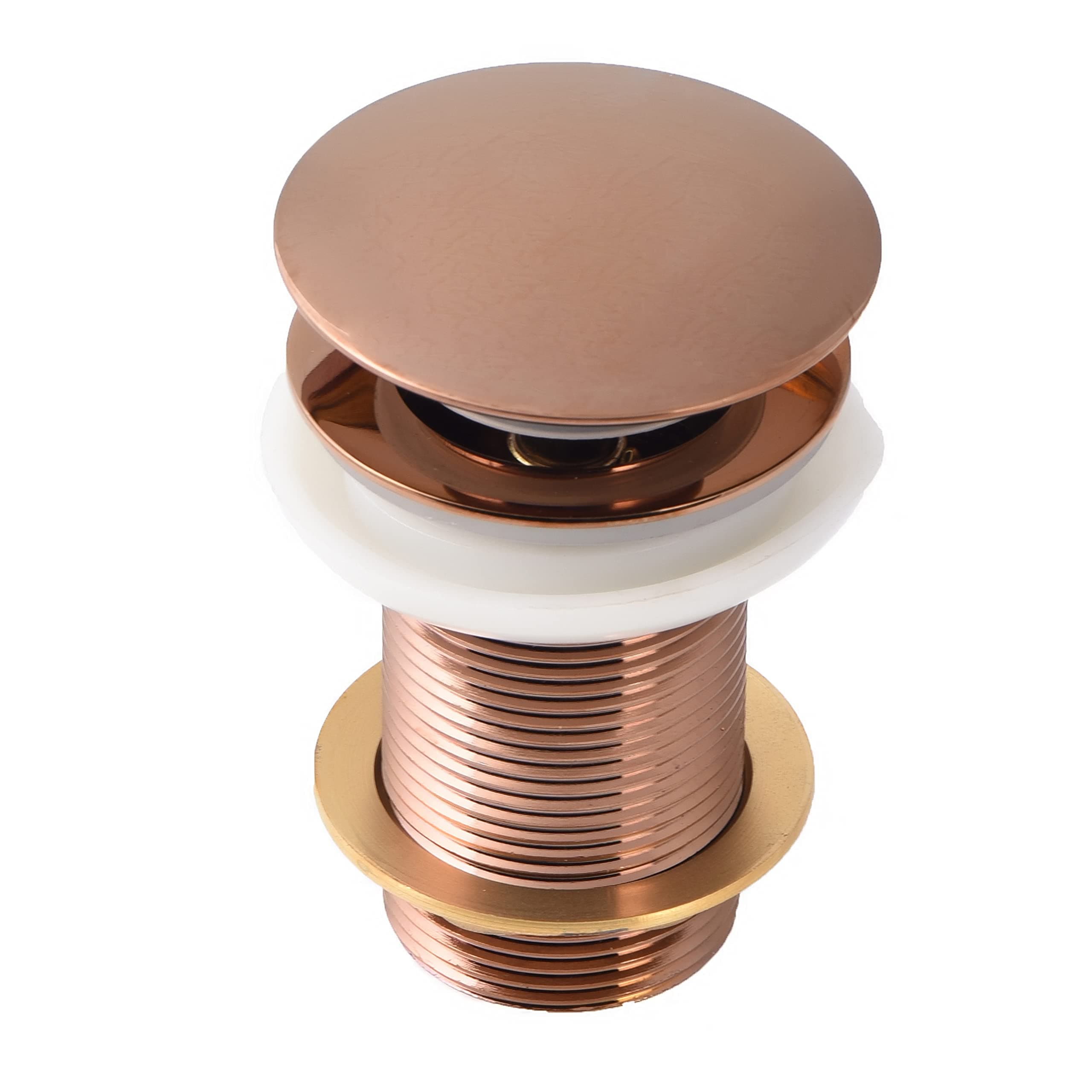 KKD® Heavy Quality Full Brass Pop Up Full Thread Waste Coupling 32 MM (5", Rose Gold)