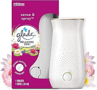 Glade Sense & Spray Air Freshener Holder and Refills, Motion Activated Automatic Odour Eliminator for Home, Relaxing Zen, Pack of 4 Starter Kits, (4 x Holder and 4 x 18 ml Refill)