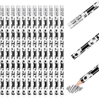 AUAUY Football Pencils Soccer Pencils 12 PCS Football Theme Wooden Pencils with Eraser Unsharpened Wooden Pencils Suitable for Home School Sports Stationery Gifts, Office Supplies