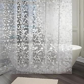 Kuber Industries 4 Pack Shower Curtains (6ft) | Bathroom Curtains | Bath Curtains | Bath Curtains | Waterproof PVC Bathroom Curtain | Bathroom Window Curtain | Stone Print |