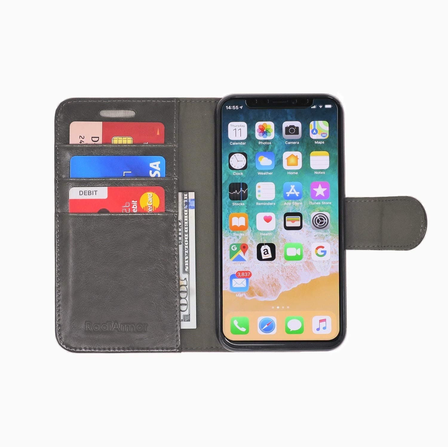 RadiArmor Anti-Radiation Case - Compatible with iPhone X/Xs - Lab Certified EMF Protection (Slate)