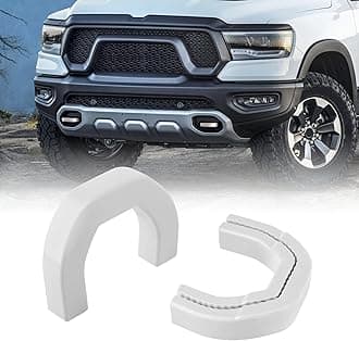 Front Tow Hooks Covers for RAM 1500 2019-2026, Hitch Cover Compatible with RAM 1500 Accessories 2019-2026 White (Not Fit for RAM 1500 Classic,Warlock,RAM 2500,RAM 3500)