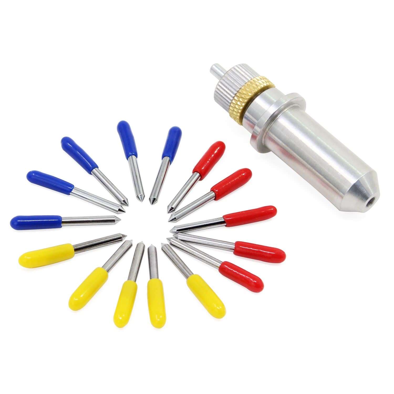 OCR Roland Carving Vinyl Cutter Plotter Blade w/ Holder ,30/45/60 Degree Plotter Cutting Blades, 15-Pack