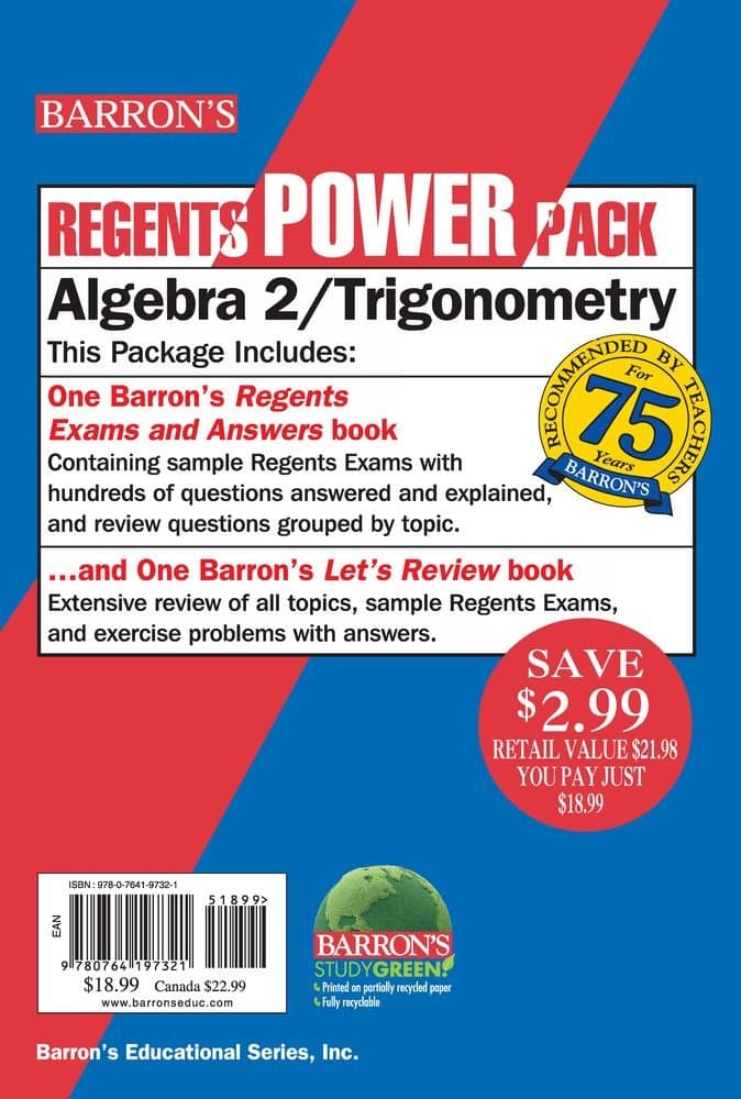Algebra 2/Trigonometry Power Pack (Barron's Regents NY) PCK Edition