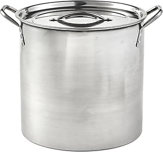 IMUSA 16Qt Stainless Steel Stock Pot with Lid, Large Cooking Pot for Soups, Boiling Seafood, Pasta, Stews, and Family Meals
