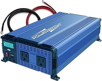 PowerBright1500 Watt 12V Power Inverter Dual 110V 120V AC Outlets, Installation Kit Included, Automotive Back Up Power Supply for Blenders, Vacuums, Power Tools - ETL Approved Under UL STD 458
