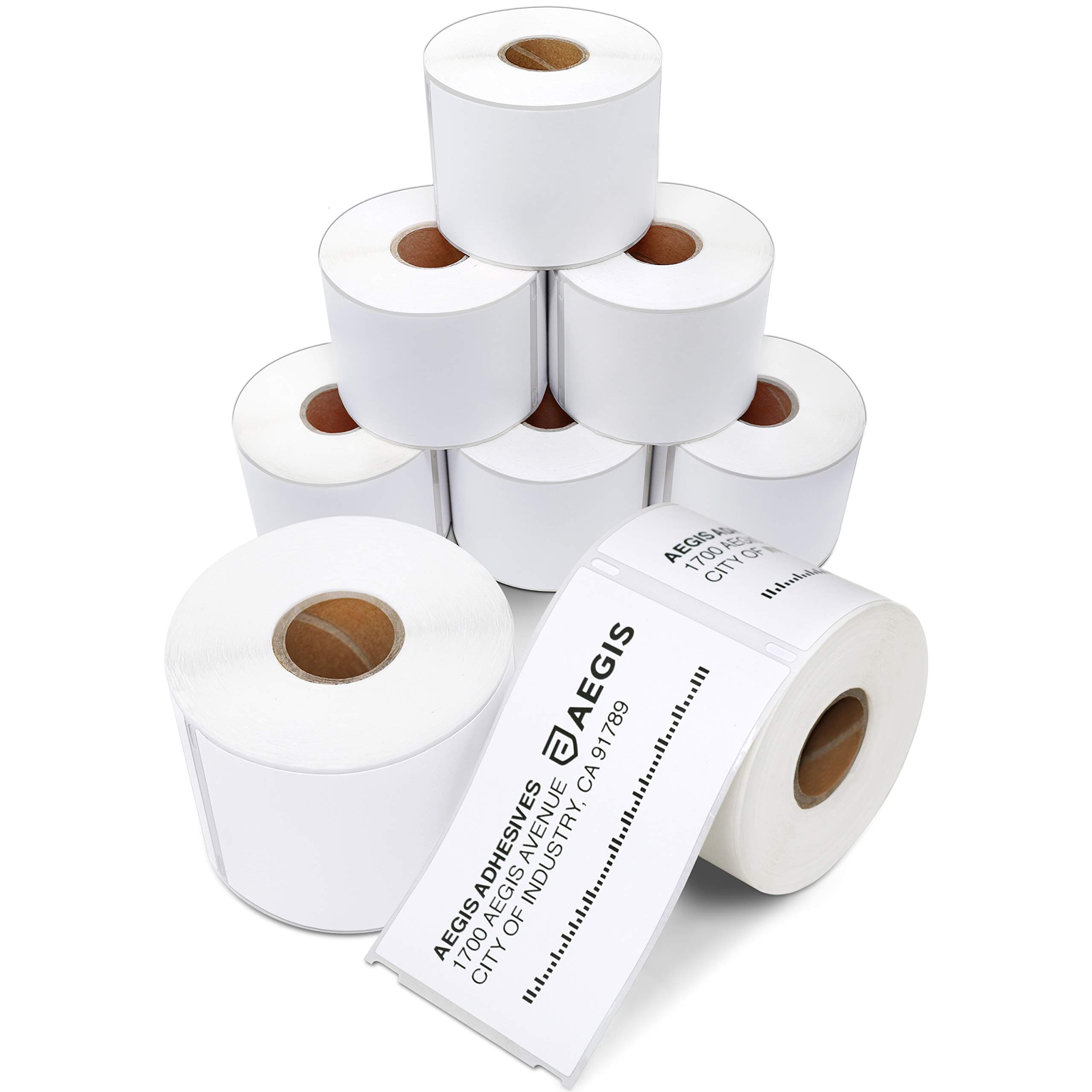 Aegis Adhesives - Replacement for DYMO 30256 (8 Rolls, 2400 Labels) 2 5/16" X 4" Direct Thermal Shipping Labels - Compatible with LabelWriter 450, 450 Turbo, 4XL Printers (NOT 550, 5XL)