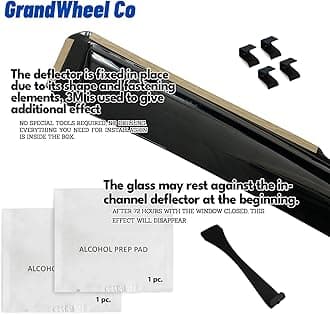 Window Deflectors Smoke Tinted In-Channel Side Window Vent Visor Deflectors Rain Guards Compatible with Escalade ESV 2021-2026 - 4pcs. GW0608