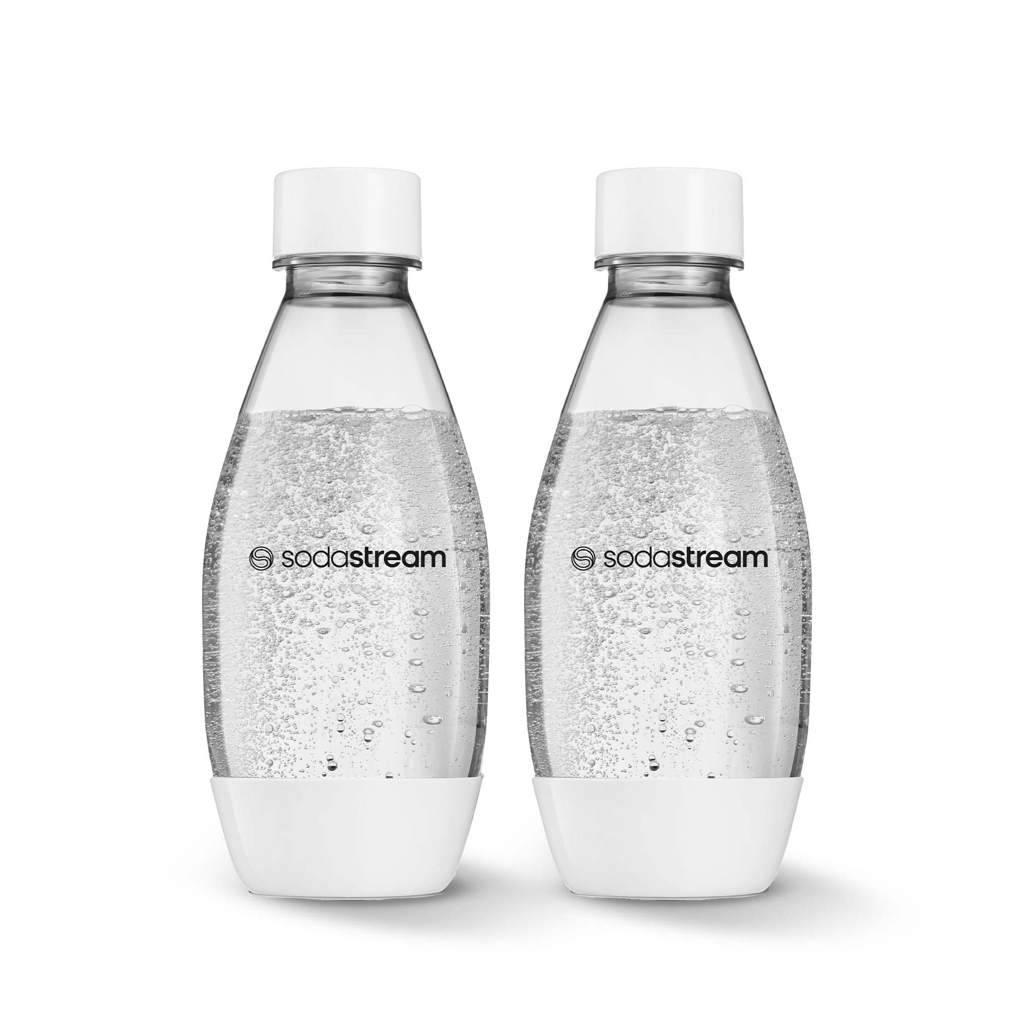 0.5L Twin Pack Dishwasher Safe Slim Bottle (White)