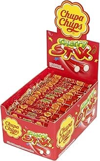 Cherry Stix Chupa Chups Fruity Sweets (Box of 150)
