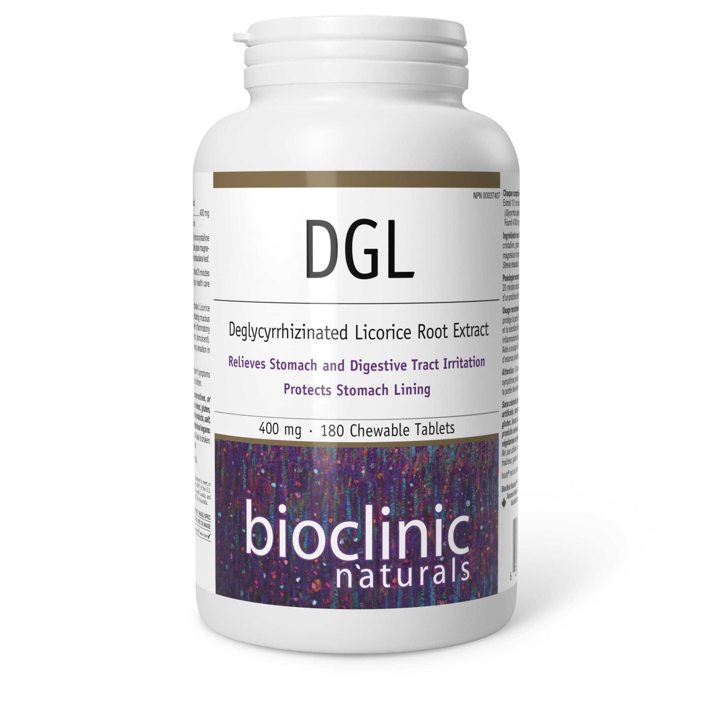 Bioclinic Naturals Dgl 180 Chewable 180 Tabs
