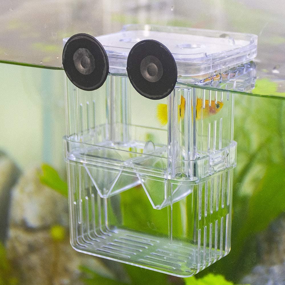 Senzeal Aquarium Fish Breeder Box Plastic Fish Isolation Breeding Box Hatching Incubator Box for Baby Fishes Shrimp Clownfish Guppy
