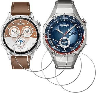 Screen Protector for HUAWEI Watch GT 5 Pro 46 mm/GT5 46 mm Tempered Glass [4Pcs],9H,Anti-Scrach,Anti-Bubble,Easy Installation