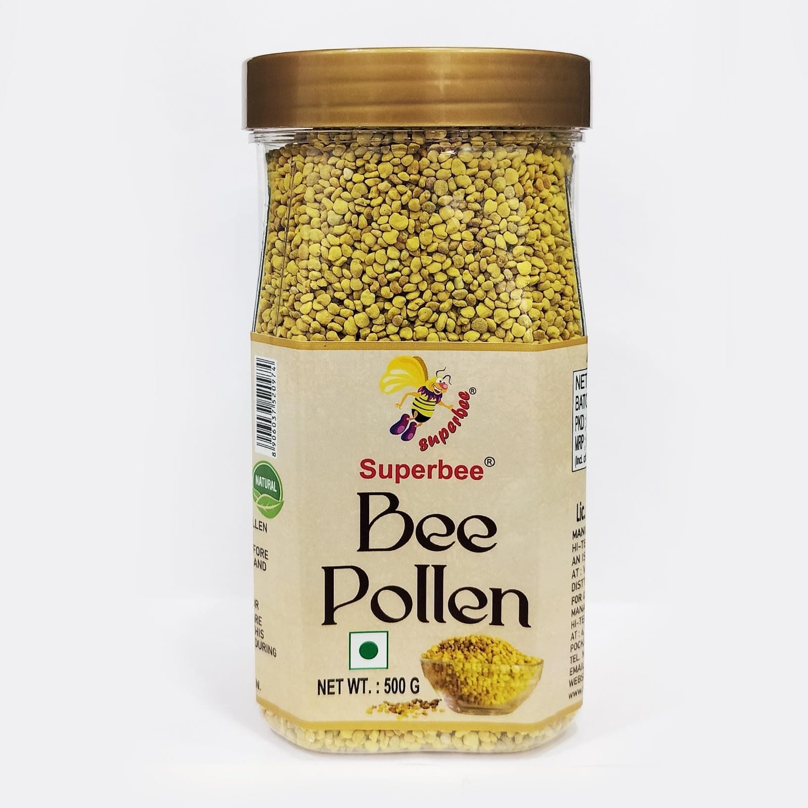 Natural Bee Pollen 500 gm | Dried Raw Bee Pollen Granules | Superfood Rich in Protein, Antioxidants & Enzymes
