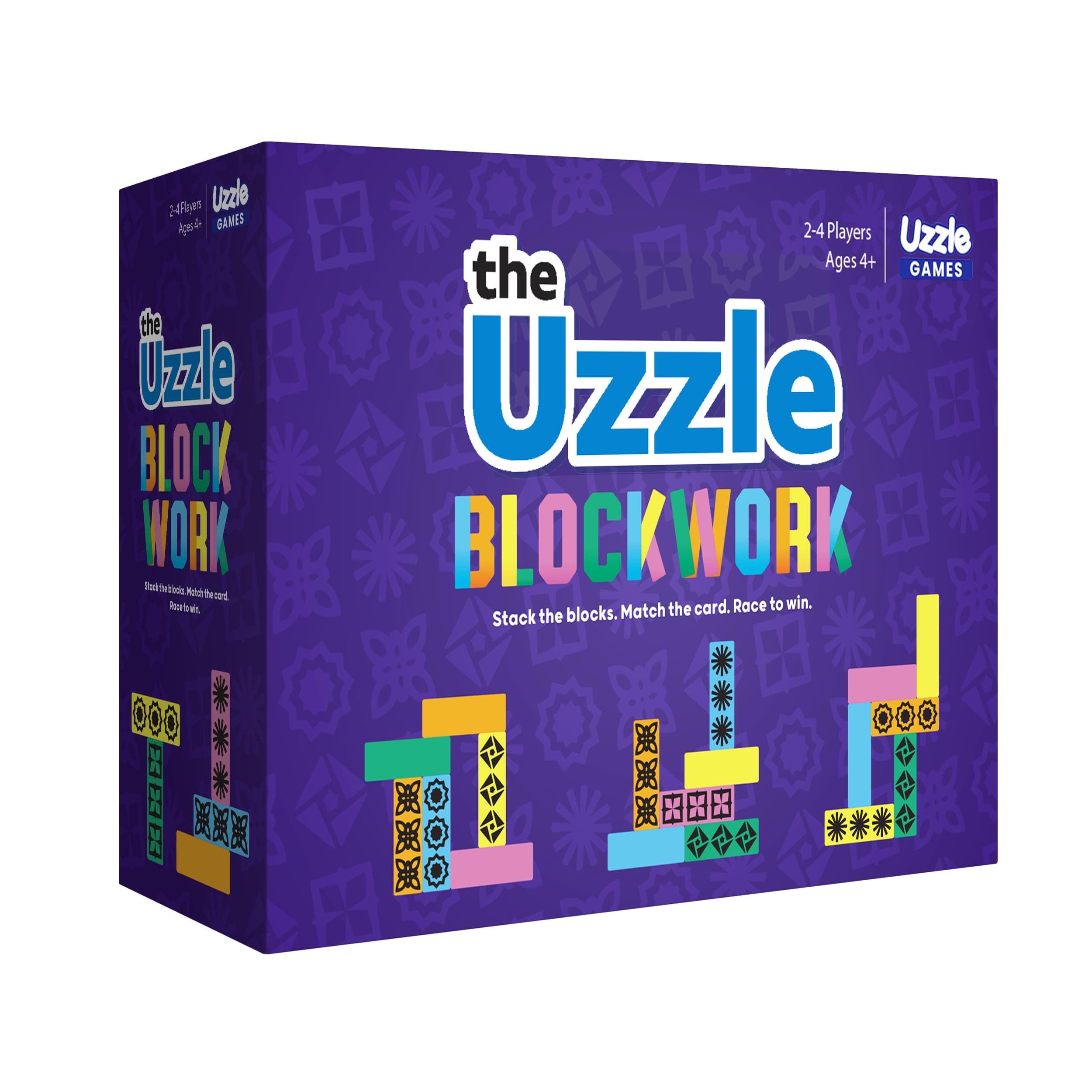 - Blockwork by Uzzle Games - Fast-Paced Family Board Game - Multiple Difficulty Levels - Enjoyable and Challenging Puzzle Game – 2 to 4 Players – A Complete Family Night Fun Package - for Ages 4+
