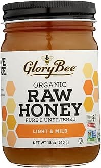 GloryBee Clover Blossom Raw Organic Honey, 18 Ounce