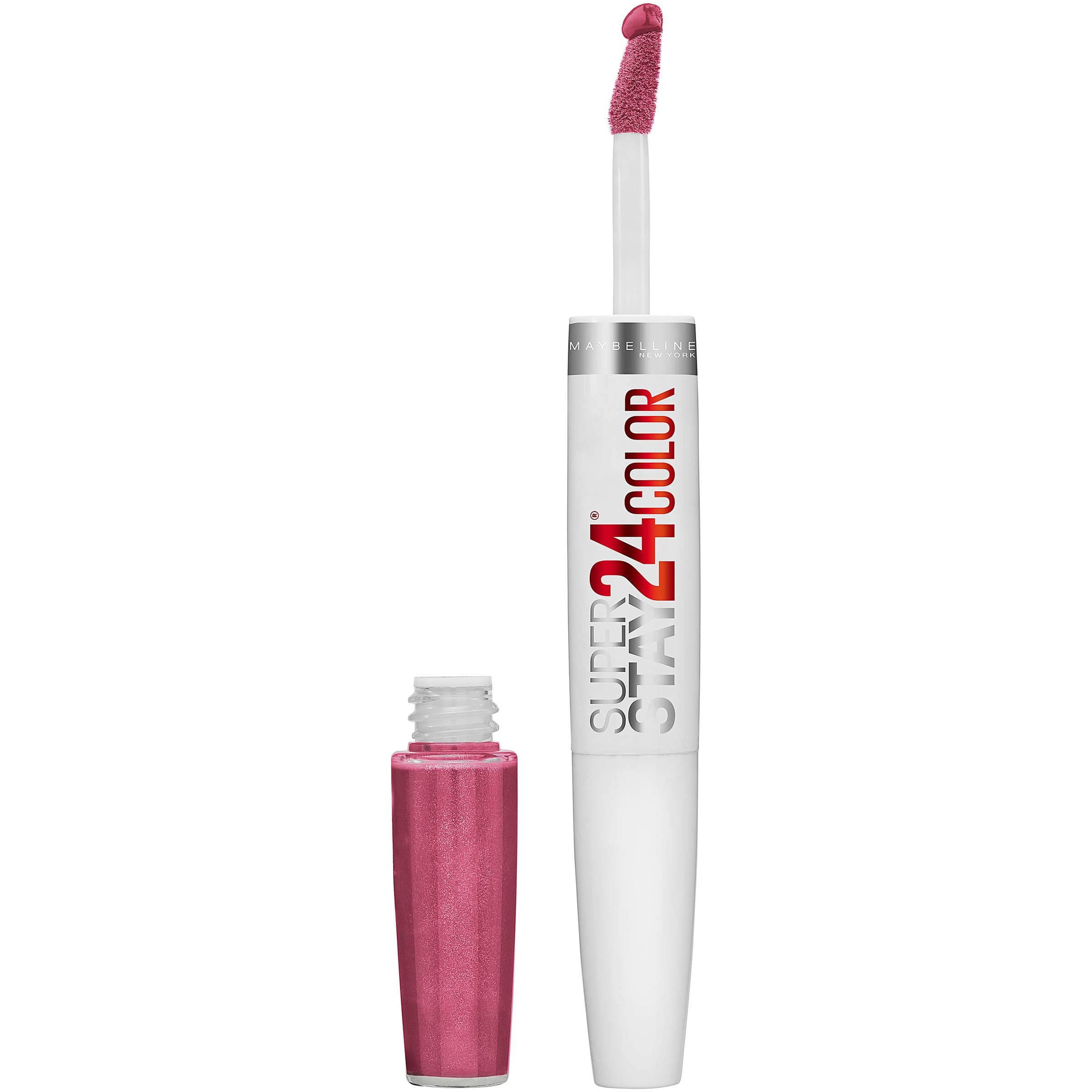 Super Stay 24, 2-Step Liquid Lipstick Makeup, Long Lasting Highly Pigmented Color with Moisturizing Balm, Blush On, Pink, 1 Count