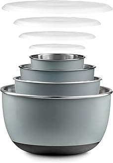 Coated Mixing Bowls with Lids