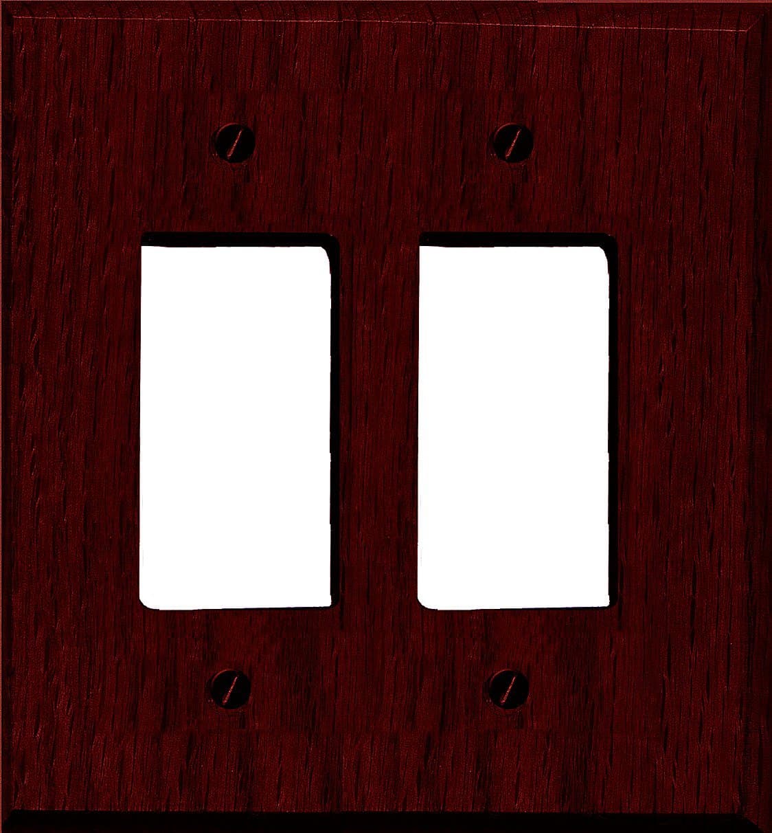 Traditional Dark Cherry Wood Wall Plate/Switch Plate - 4-407 (Double Rocker)