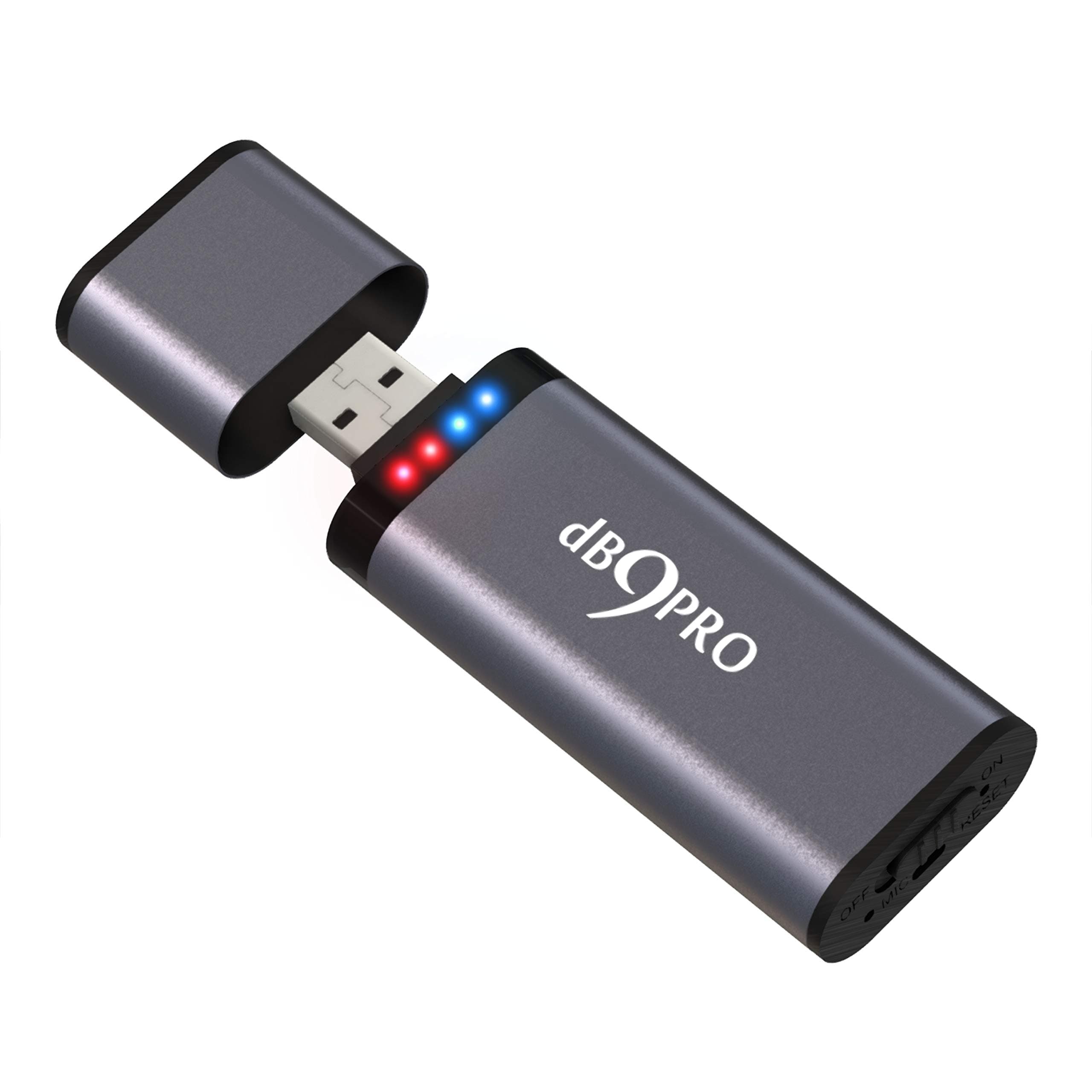 Voice Recorder for Students - (VR1.0 Gray) 8GB Mini Portable Digital Audio Recording Device - USB Rechargeable - Recharges While Recording - Record Lectures, Meetings, Interviews