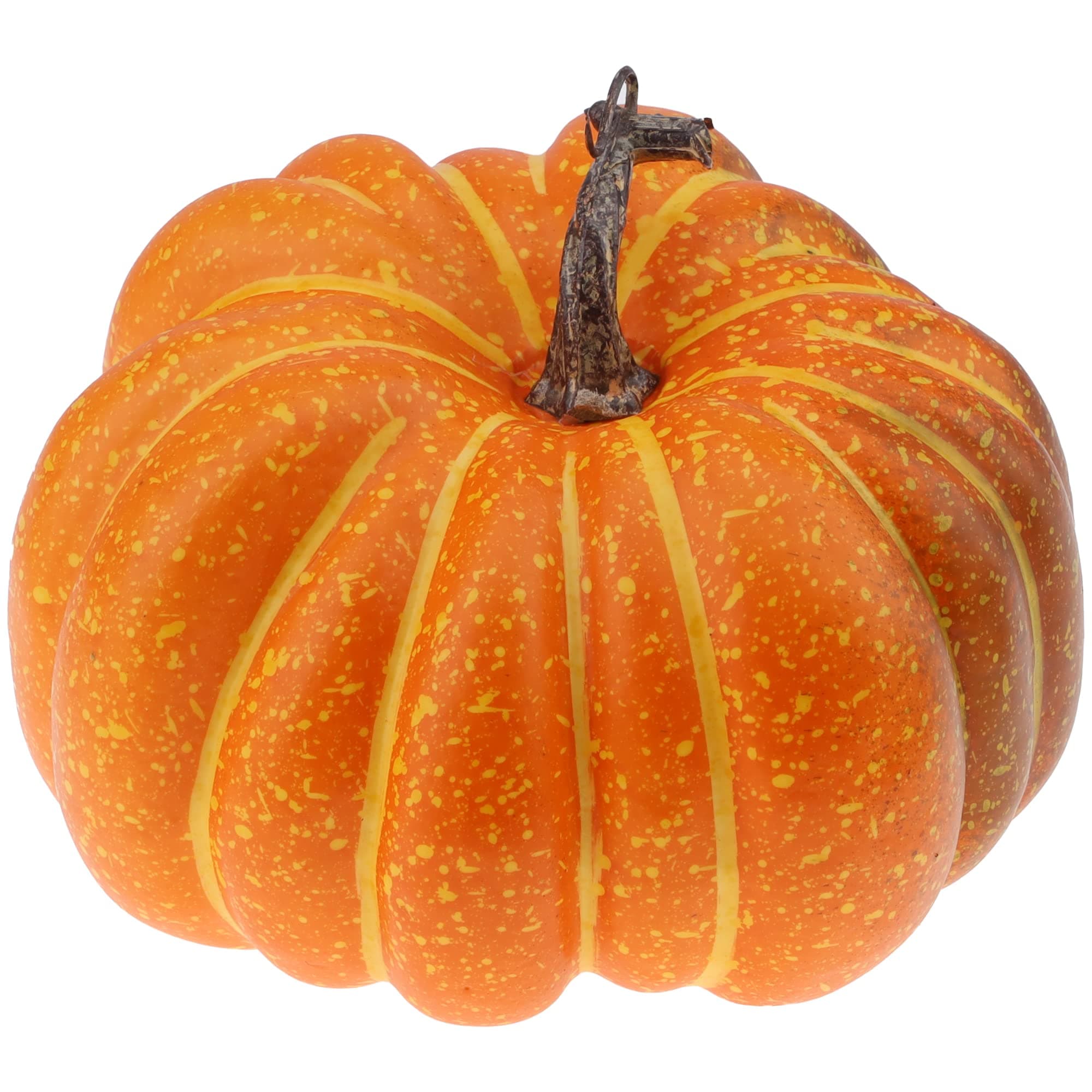 Gresorth 20 cm Fake Flat Pumpkin Lifelike Handle Artificial Food Halloween Christmas Decoration