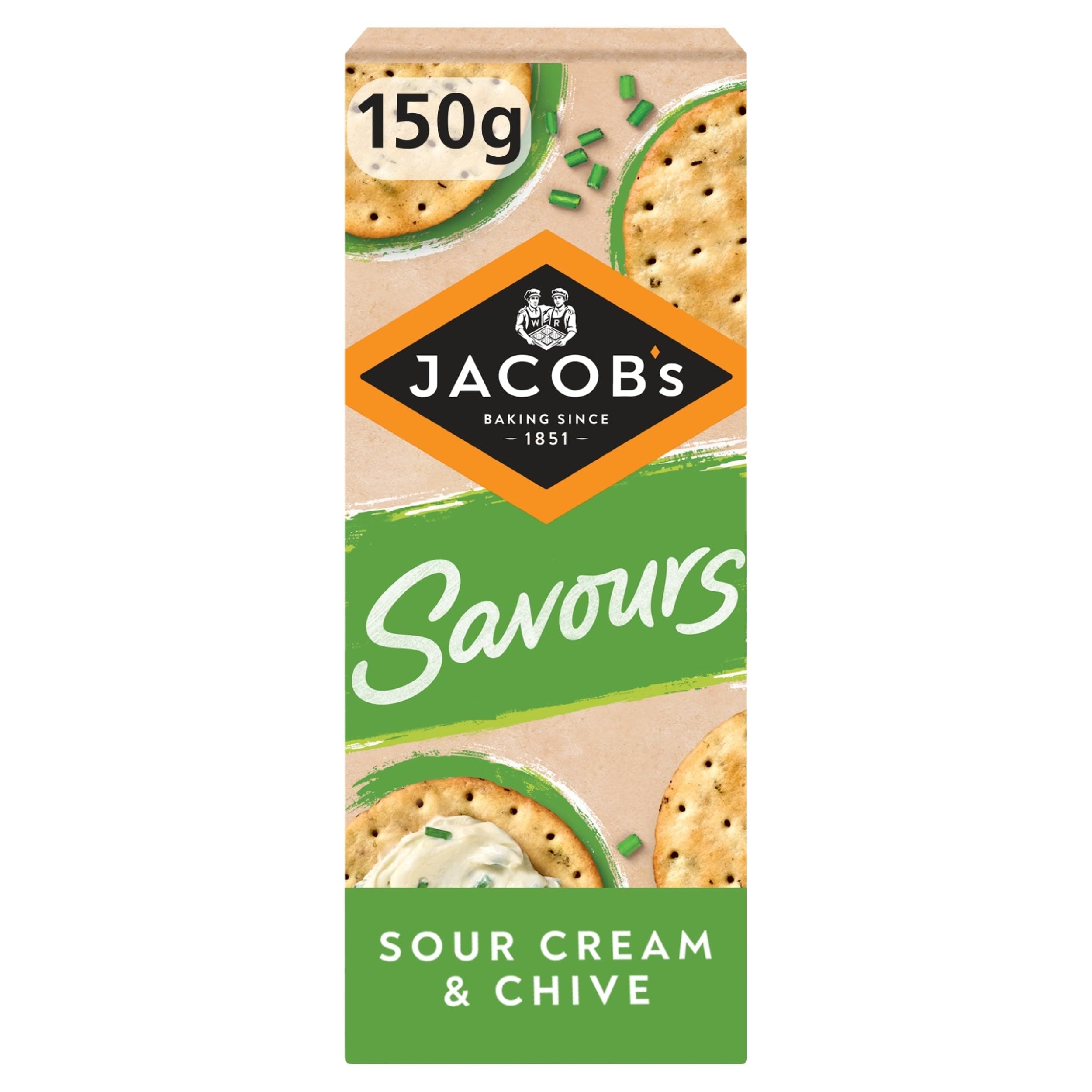 Savours Thins Sour Cream & Chive Crackers, 150 g (Pack of 1)