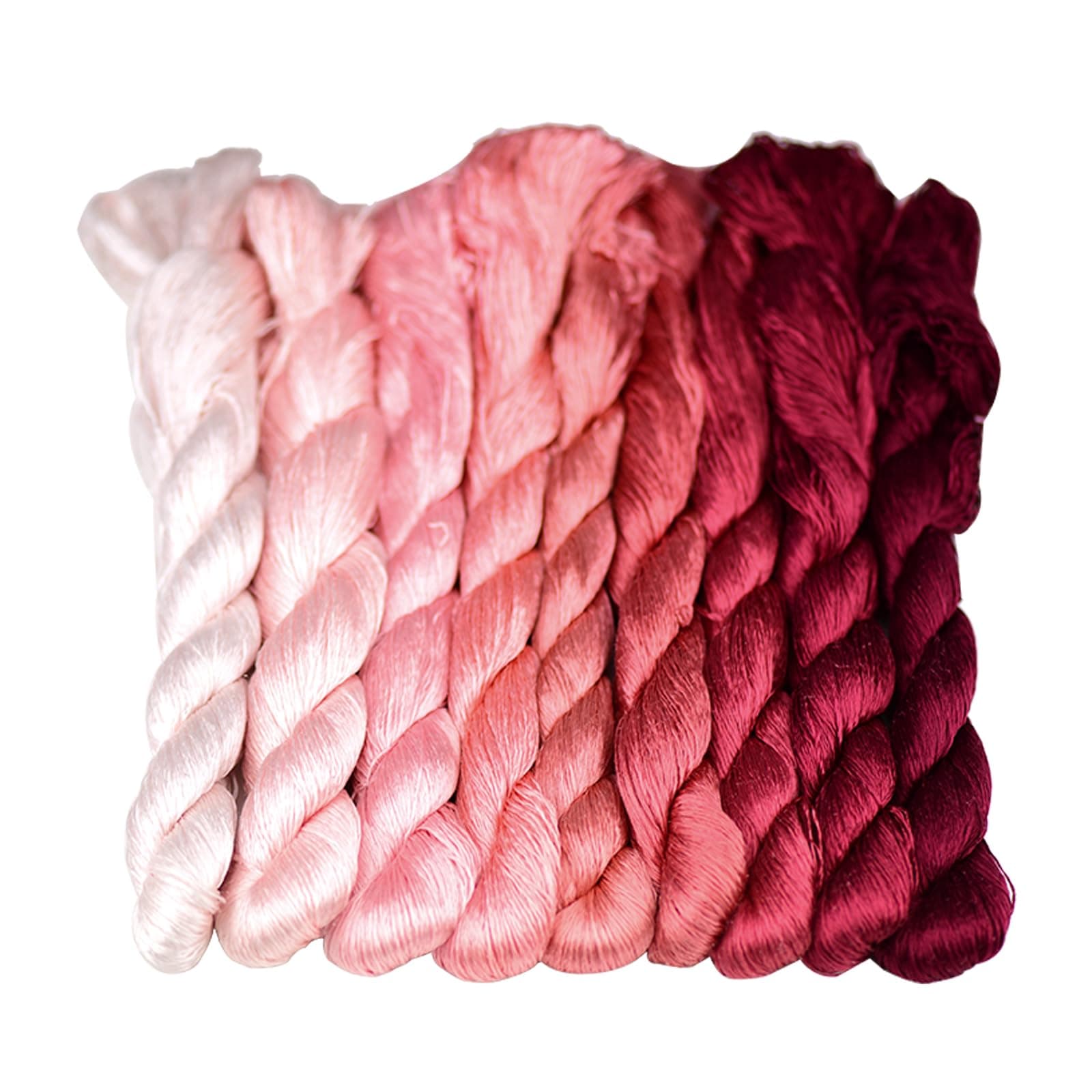 Natural 100% Mulberry Silk Handmade Embroidery Thread Cross Stitch Threads Friendship Bracelets Floss Crafts Floss 120 Yards Each in 9 Colors(48)